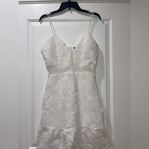White floral lace dress, prefect for bridal showers or bachelorette trips
